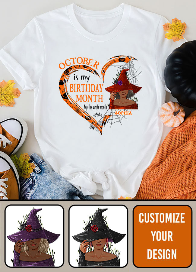 October Birthday Shirt, Custom Birthday Shirt, Queens are Born In October, October Birthday Shirts For Woman, October Birthday Gifts, Halloween Shirt