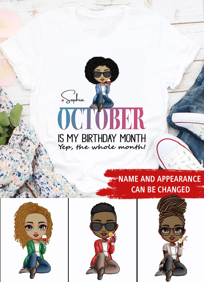 October Birthday Shirt, Custom Birthday Shirt, Queens are Born In October, October Birthday Shirts For Woman, October Birthday Gifts