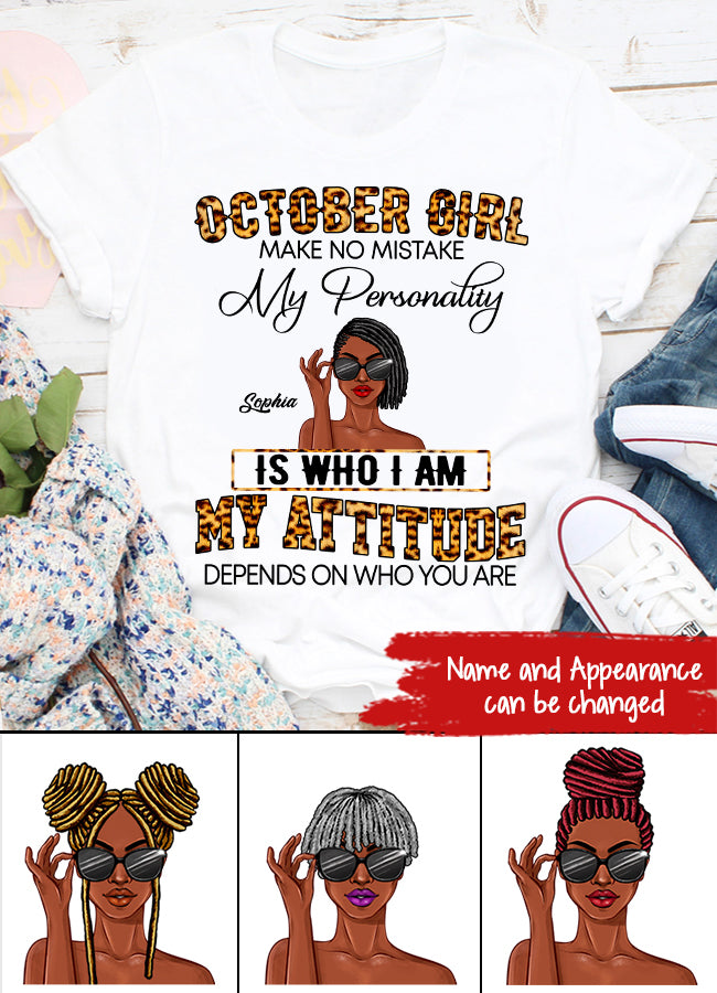 Custom October Birthday Shirt For Woman, Queens are Born In October Gifts, Melanin Afro Woman Shirt, Black Girl Tee, Afro Queen Gift
