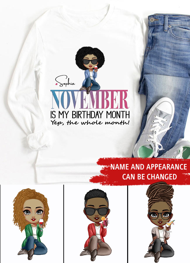 November Birthday Shirt, Custom Birthday Shirt, Queens are Born In November , November  Birthday Shirts For Woman, November Birthday Gifts