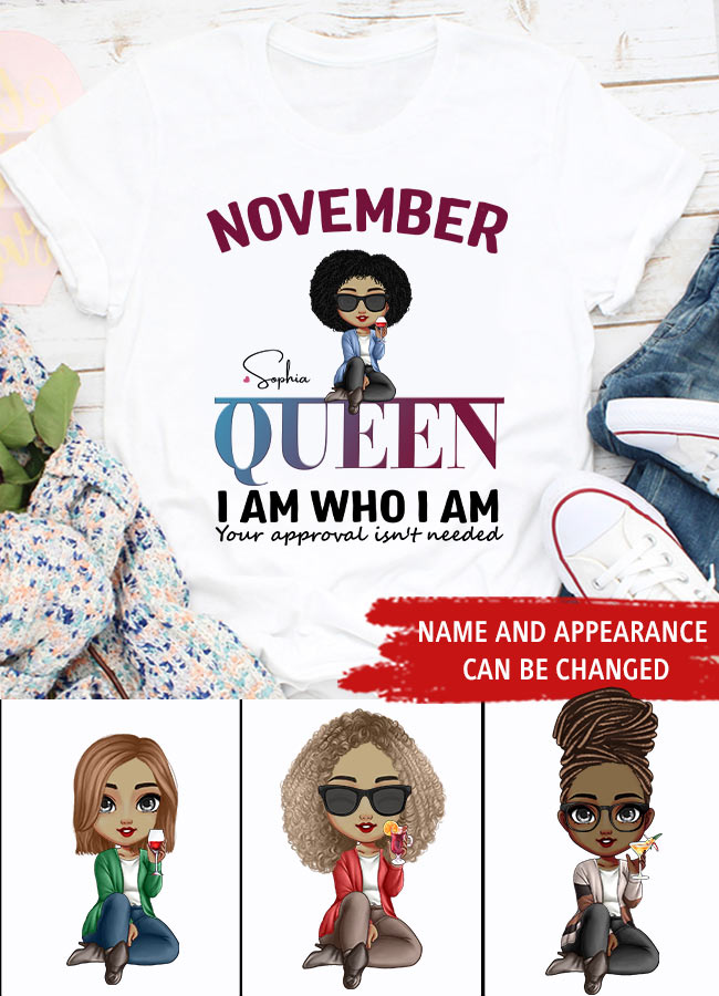 November Birthday Shirt, Custom Birthday Shirt, Queens are Born In November, November Birthday Shirts For Woman, November Birthday Gifts