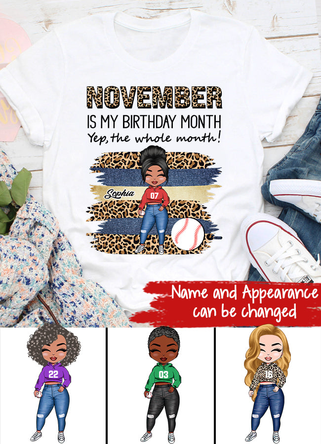 Custom November Birthday Shirt For Woman, Queens Are Born In November Gifts, Melanin Afro Woman Shirt, Black Girl Tee, Afro Queen Gift