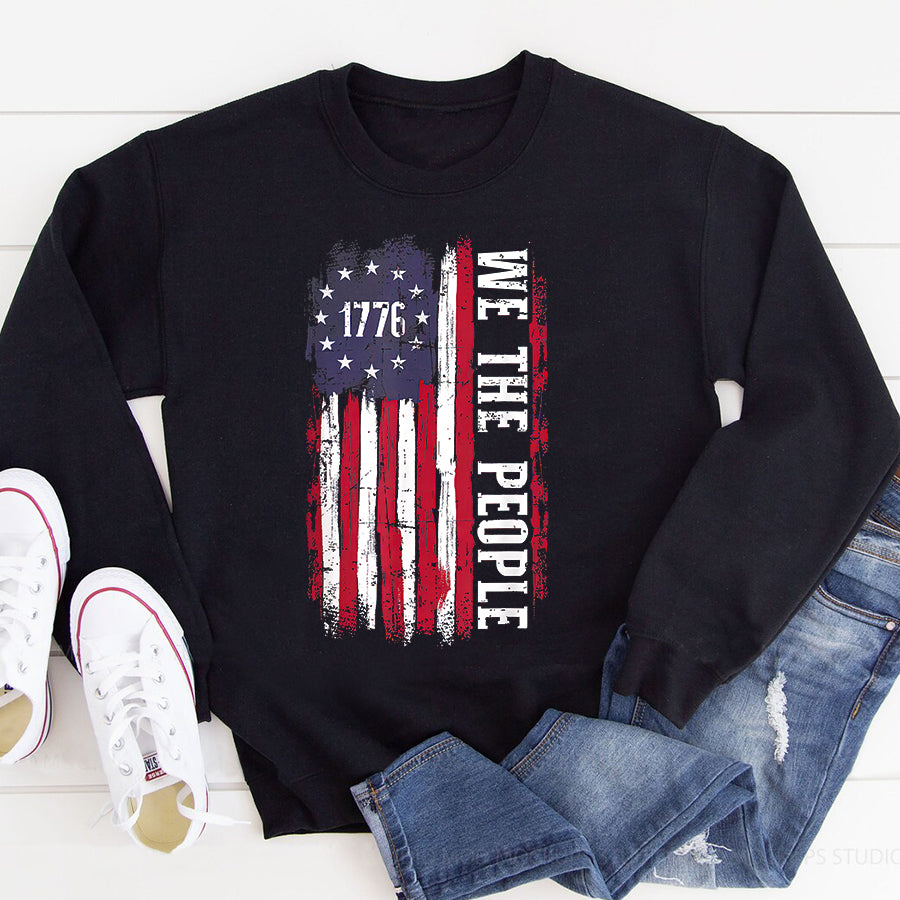Independence Day Shirt US American flag 1776 we the people for independence day T-Shirt