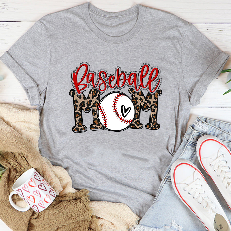 Baseball Mom Shirt Leopard Baseball Mom Game Day Vibes T-ball Mom Mother's Day T-Shirt Mother Day Shirts