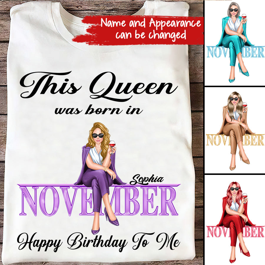 November Birthday Shirt, Custom Birthday Shirt, November Birthday Shirts For Woman, November Birthday Gifts