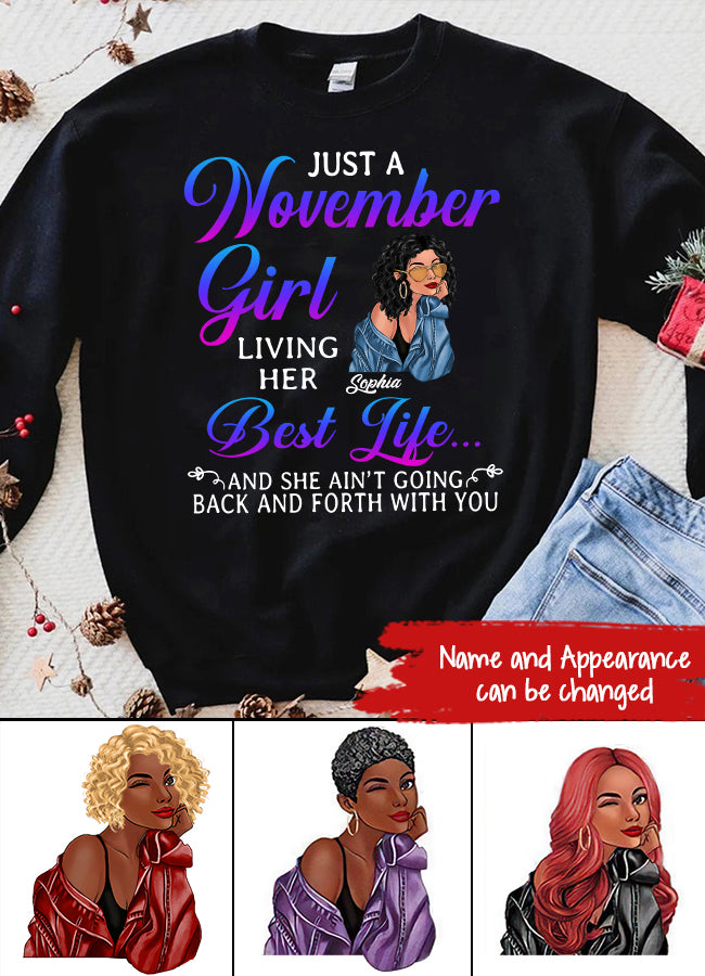 Custom November Birthday Shirt For Woman, Queens Are Born In November Gifts, Melanin Afro Woman Shirt, Black Girl Tee, Afro Queen Gift