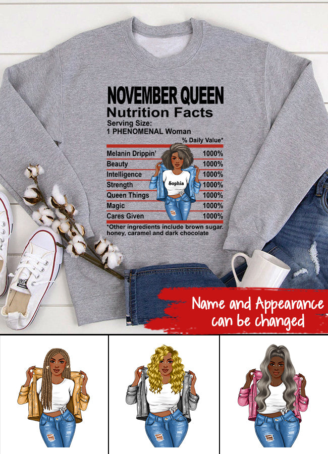 November Birthday Shirt, Custom Birthday Shirt, Queens Born In October , November  Birthday Shirts For Woman, November Birthday Gifts, November  Is My Birthday Month, Yep The Whole Month