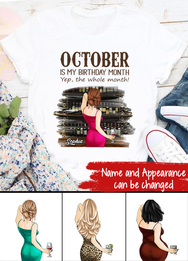 October Birthday Shirt, Custom Birthday Shirt, Queens are Born In October, October Birthday Shirts For Woman, October Birthday Gifts