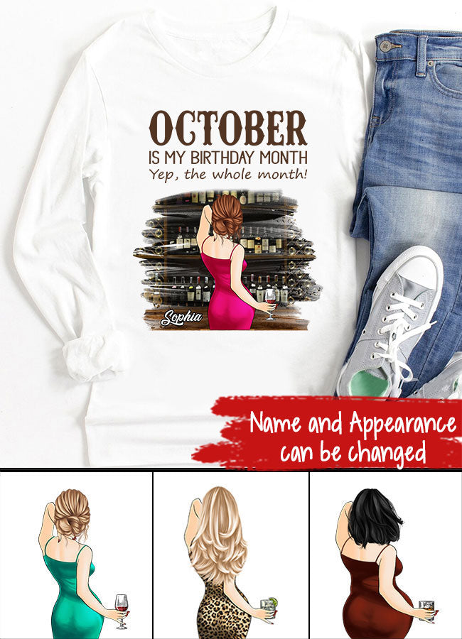 October Birthday Shirt, Custom Birthday Shirt, Queens are Born In October, October Birthday Shirts For Woman, October Birthday Gifts