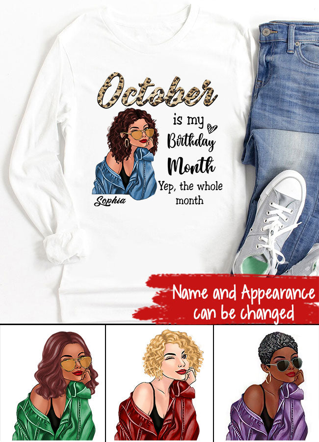 October Birthday Shirt, Custom Birthday Shirt, Queens are Born In October, October Birthday Shirts For Woman, October Birthday Gifts