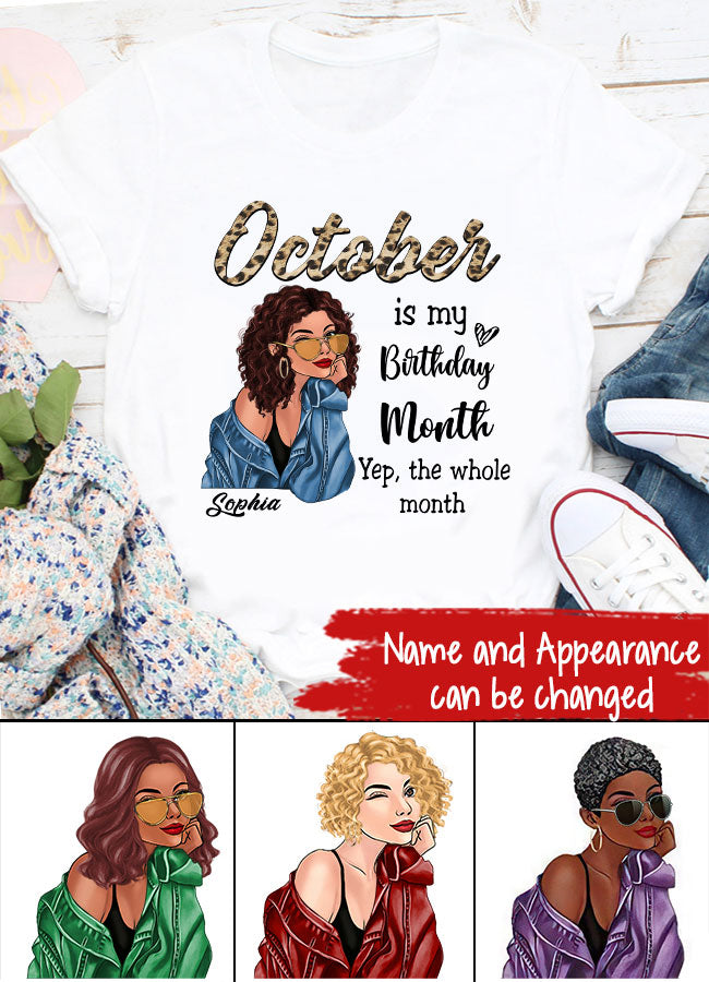 October Birthday Shirt, Custom Birthday Shirt, Queens are Born In October, October Birthday Shirts For Woman, October Birthday Gifts