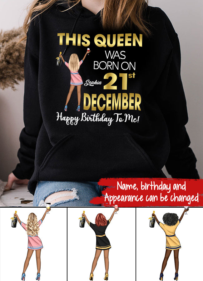 Custom December Birthday Shirt For Woman, Queens Are Born In December Gifts, Melanin Afro Woman Shirt, Black Girl Tee, Afro Queen Gift