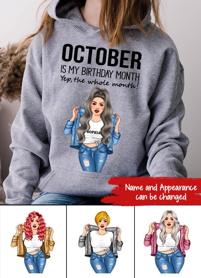 October Birthday Shirt, Custom Birthday Shirt, Queens Born In October, October Birthday Shirts For Woman, October Birthday Gifts