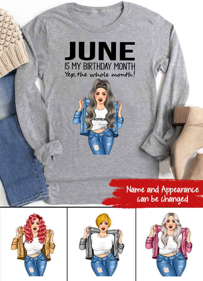 June Birthday Shirt, Custom Birthday Shirt, Queens Born In June, June Birthday Shirts For Woman, June Birthday Gifts