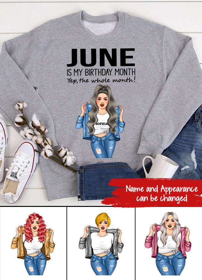 June Birthday Shirt, Custom Birthday Shirt, Queens Born In June, June Birthday Shirts For Woman, June Birthday Gifts