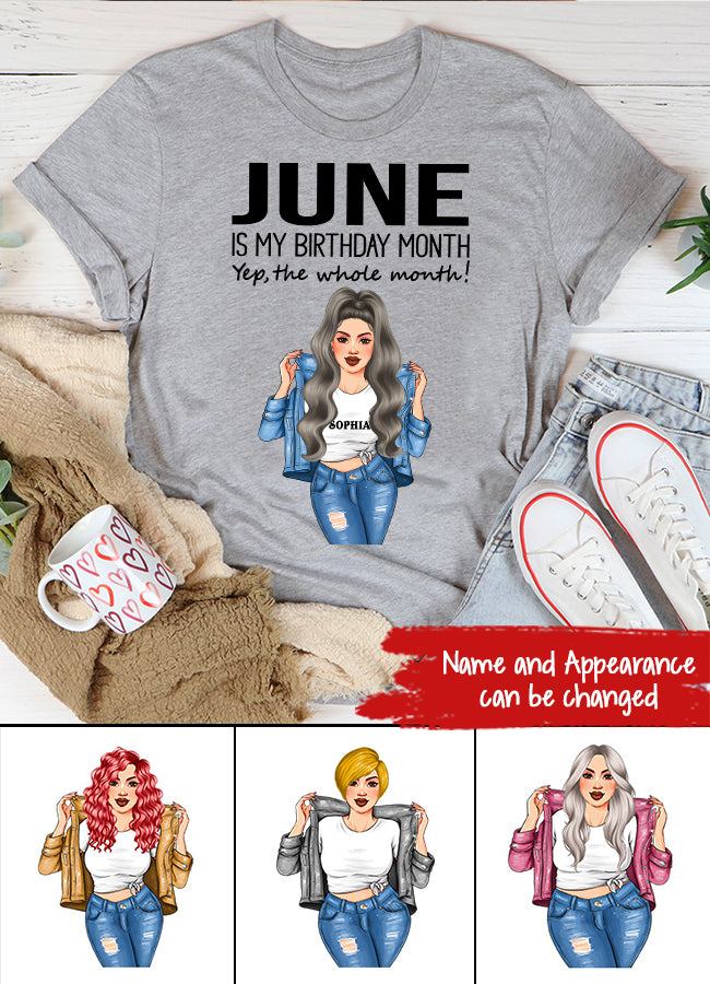 June Birthday Shirt, Custom Birthday Shirt, Queens Born In June, June Birthday Shirts For Woman, June Birthday Gifts