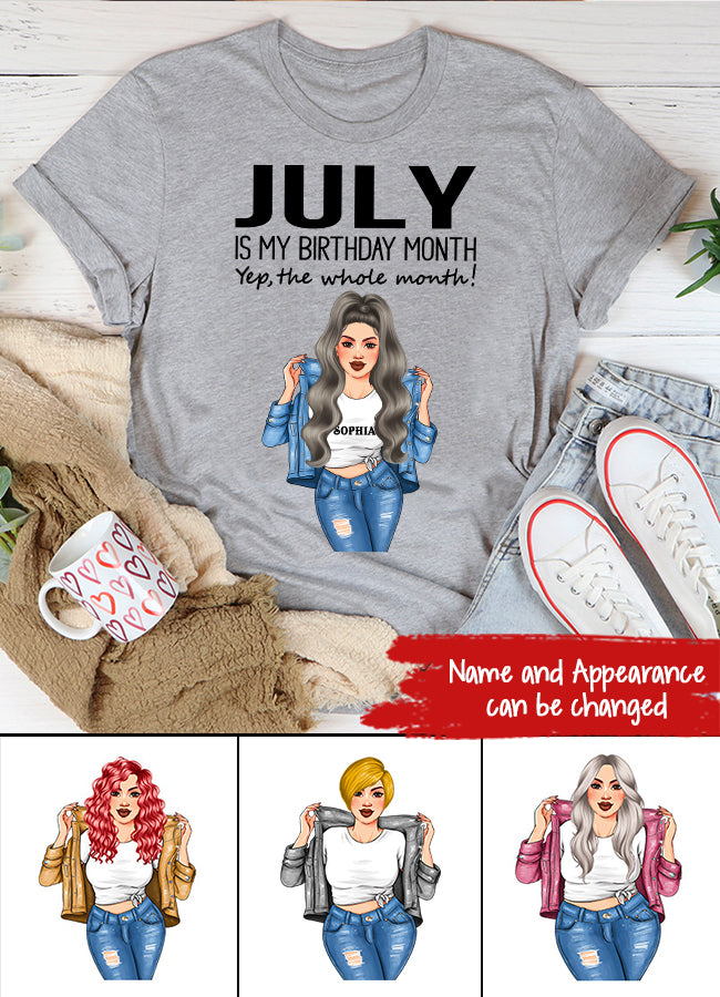 July Birthday Shirt, Custom Birthday Shirt, Queens Born In July, July Birthday Shirts For Woman, July Birthday Gifts