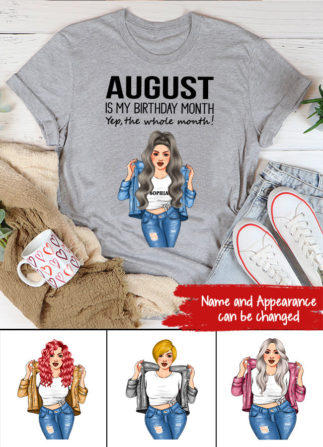 August Birthday Shirt, Custom Birthday Shirt, Queens Born In August, August Birthday Shirts For Woman, August Birthday Gifts