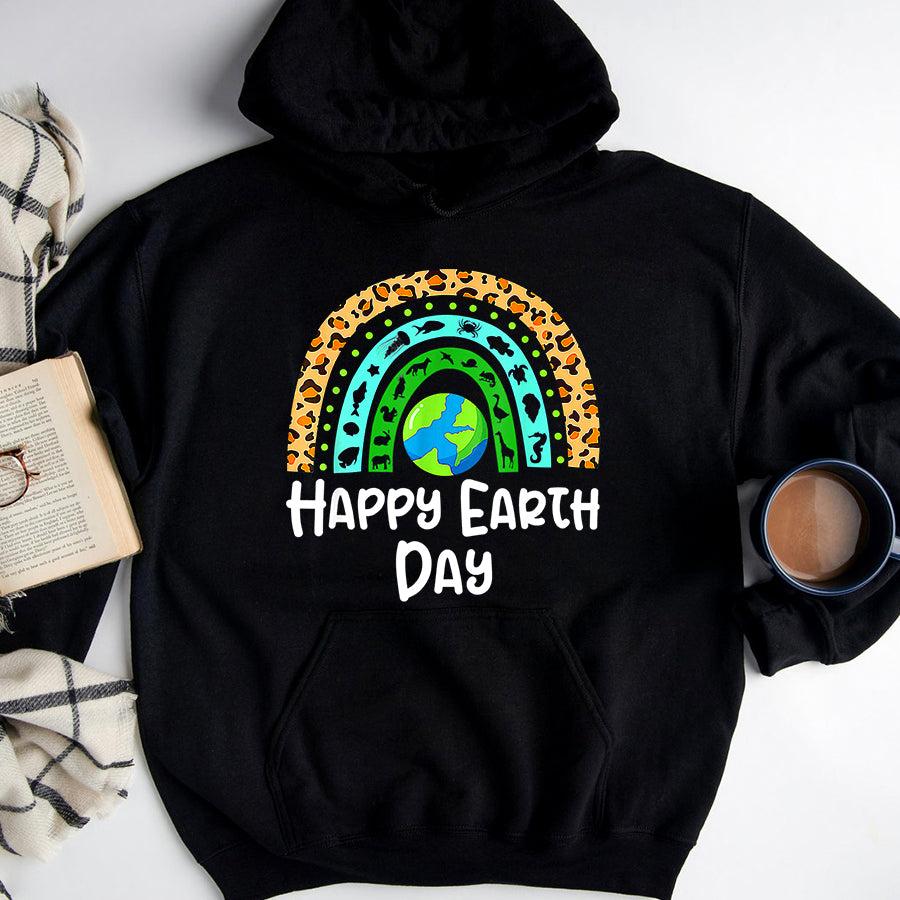Earth Day Everyday Shirt Happy Earth Day Rainbow Cute Earth Lover Toddler T-Shirt Save The Planet Shirts