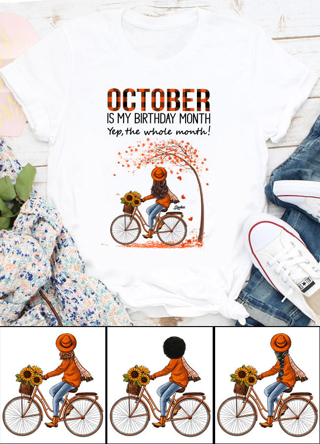 October Birthday Shirt, Custom Birthday Shirt, Queens are Born In October, October Birthday Shirts For Woman, October Birthday Gifts
