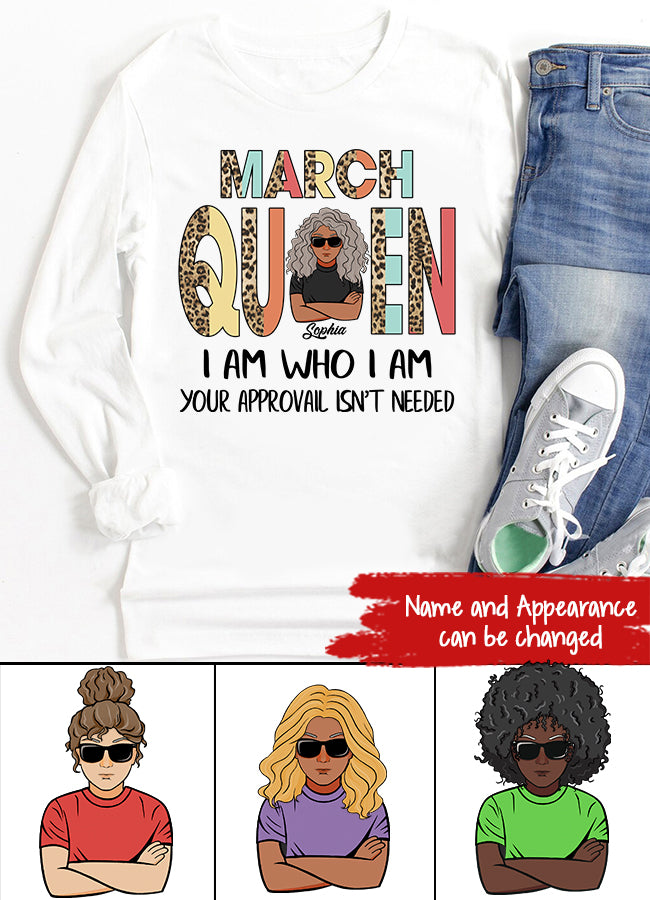 March Birthday Shirt, Custom Birthday Shirt, Queens Born In March, March Birthday Gifts, March shirts for Woman