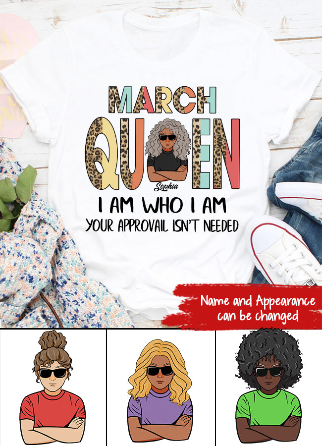 March Birthday Shirt, Custom Birthday Shirt, Queens Born In March, March Birthday Gifts, March shirts for Woman