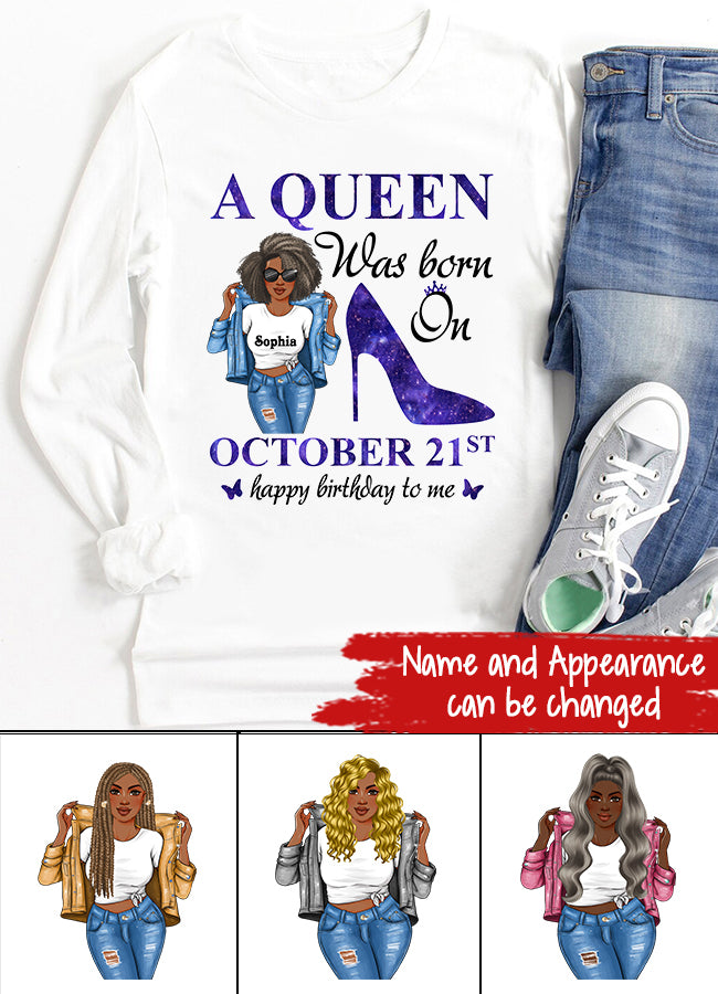 October Birthday Shirt, Custom Birthday Shirt, Queens Born In October, October Birthday Shirts For Woman, October Birthday Gifts