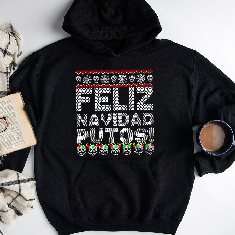 Skulls Feliz Navidad Putos Christmas Shirts, Christmas t shirts, Best christmas gifts unisex shirt, Christmas t shirts 2021
