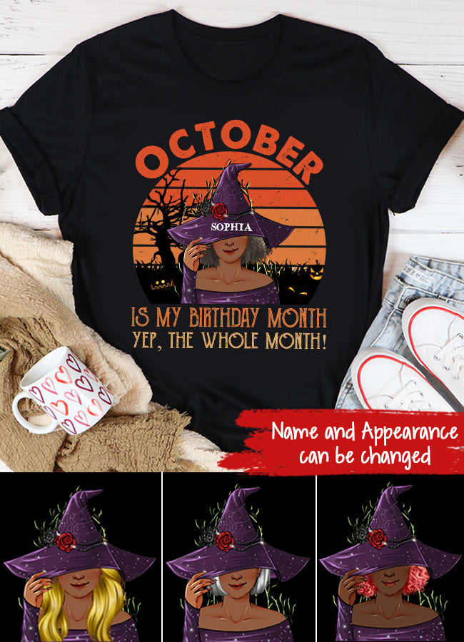 October Birthday Shirt, Custom Birthday Shirt, Queens Born In October, October Birthday Shirts For Woman, October Birthday Gifts, Halloween Gift