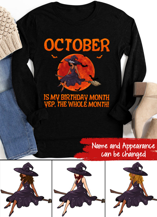 October Birthday Shirt, Custom Birthday Shirt, Queens are Born In October, October Birthday Shirts For Woman, October Birthday Gifts, Personalized Halloween, Custom halloween shirts, Personalized halloween gifts 