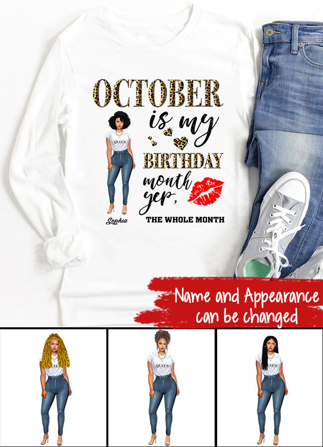 October Birthday Shirt, Custom Birthday Shirt, Queens are Born In October, October Birthday Shirts For Woman, October Birthday Gifts