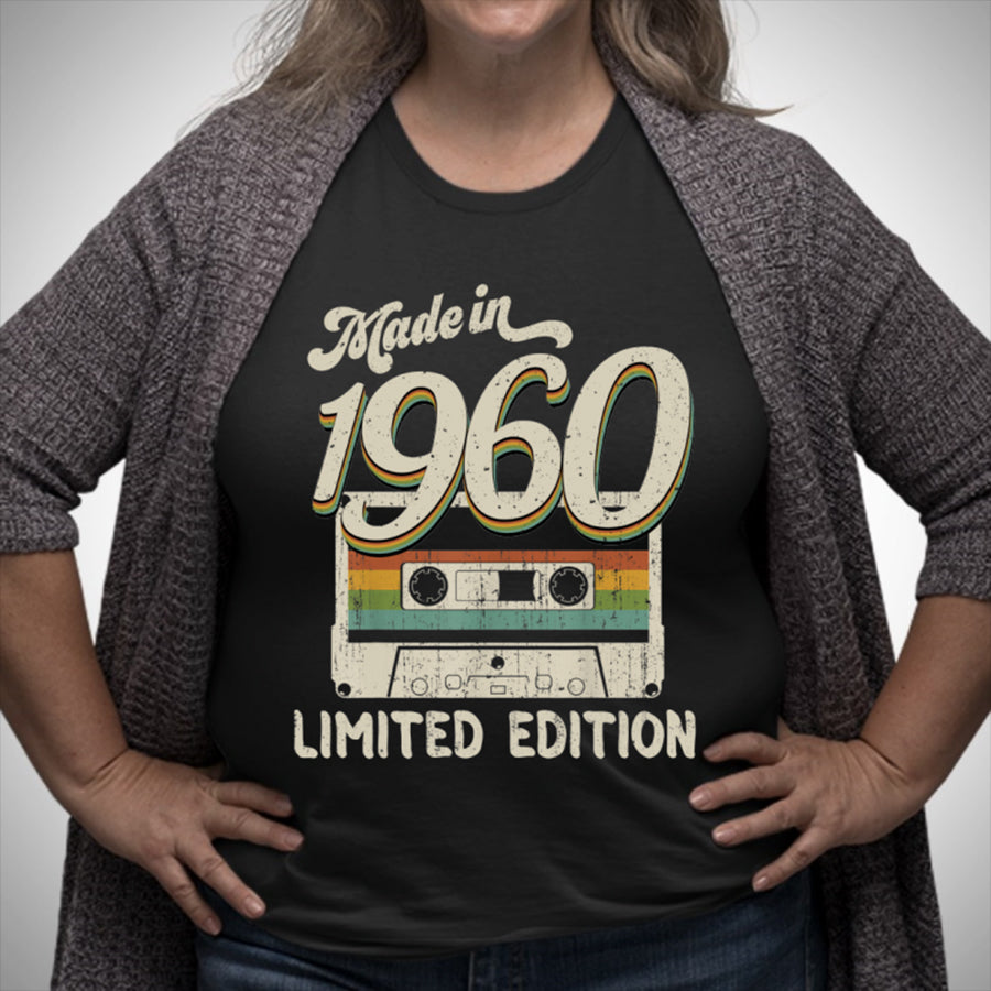 Made In 1960 - 62 years of being awesome 62nd birthday unique t shirt for woman, her gifts for 62 years old, Turning 62 and fabulous birthday cotton shirt