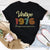 Vintage 1976 - 46 Years Of Being Awesome 46th Birthday Unique T Shirt For Woman, Her Gifts For 46 Years Old, Turning 46 And Fabulous Birthday Cotton Shirt