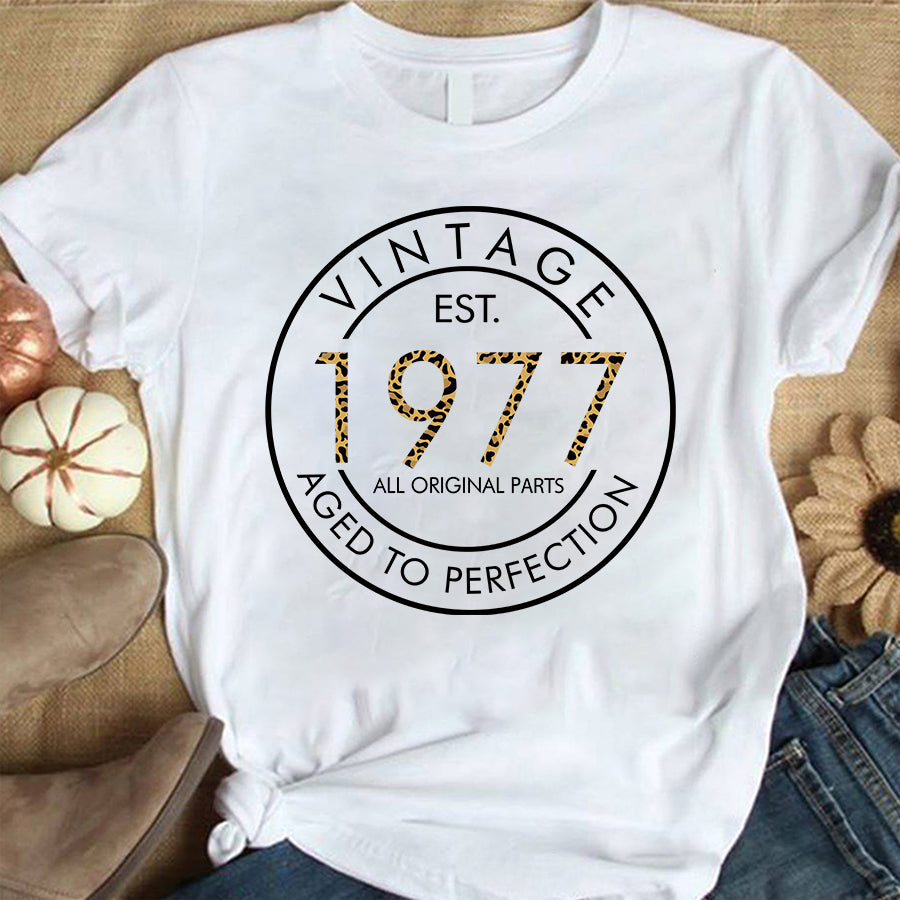 45th Birthday Shirts, Custom Birthday Shirts, Turning 45 Shirt, Gifts For Women Turning 45, 45 And Fabulous Shirt, 1977 Shirt, 45th Birthday Shirts For Her, Vintage 1977 Limited Edition