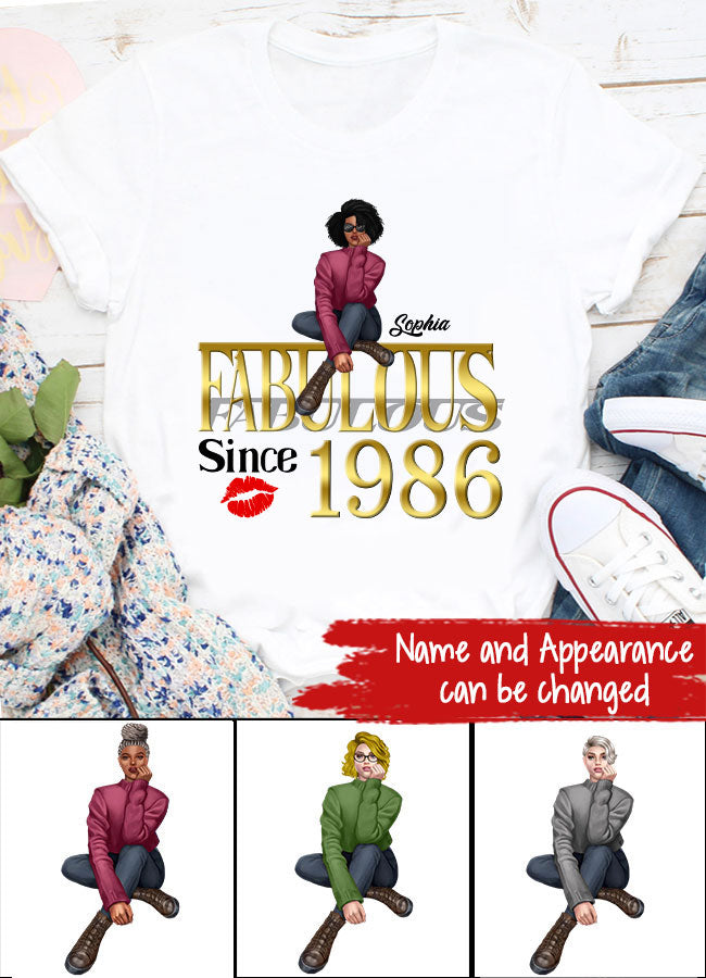 37th birthday shirts for her, Personalised 37th birthday gifts, 1986 t shirt, 37 and fabulous shirt, 37th birthday shirt ideas, gift ideas 37th birthday woman