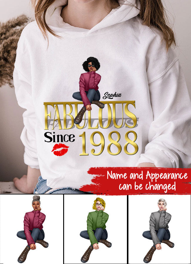 35th birthday shirts for her, Personalised 35th birthday gifts, 1988 t shirt, 35 and fabulous shirt, 35th birthday shirt ideas, gift ideas 35th birthday woman