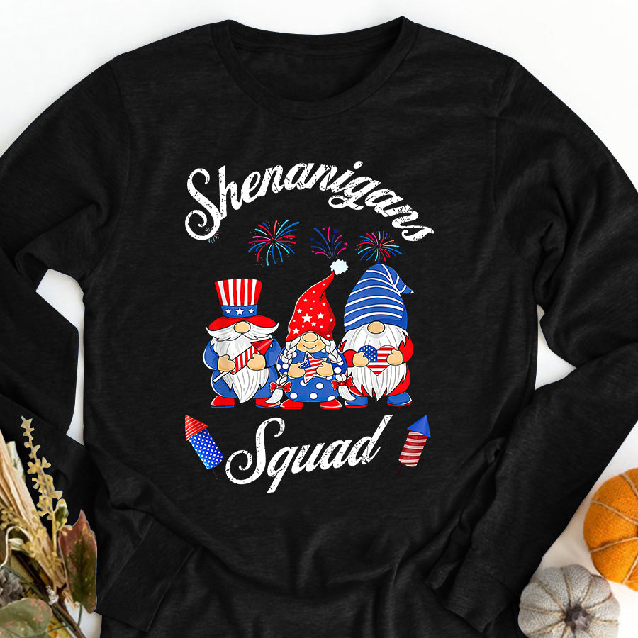 Independence Day Shirt Shenanigans Squad 4th Of July Gnomes USA Independence Day T-Shirt
