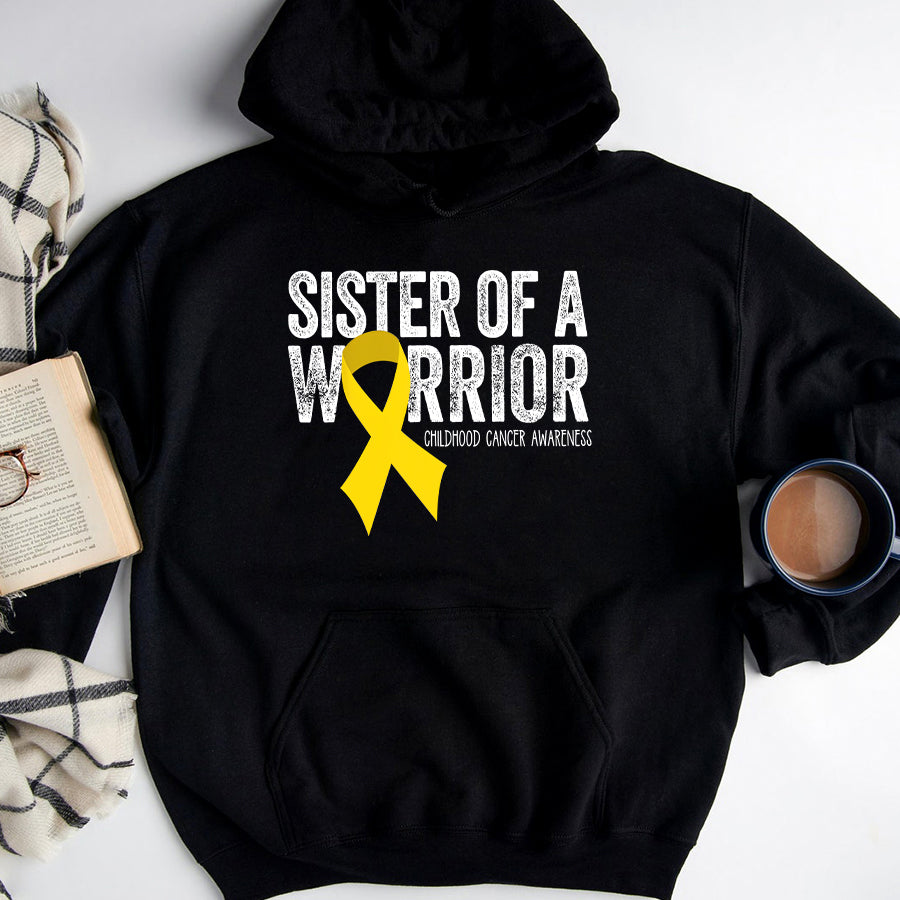 Childhood Cancer Awareness Shirt Sister of a Warrior Childhood Cancer Awareness Shirt Ribbon