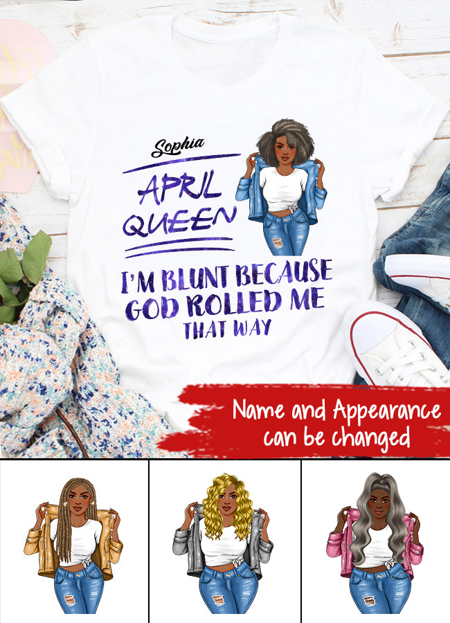 April Birthday Shirt, Custom Birthday Shirt, Queens Born In April, April Birthday Gifts, April shirts for Woman