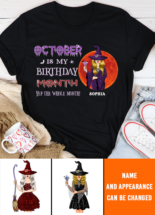 October Birthday Shirt, Custom Birthday Shirt, Queens Born In October, October Birthday Shirts For Woman, October Birthday Gifts