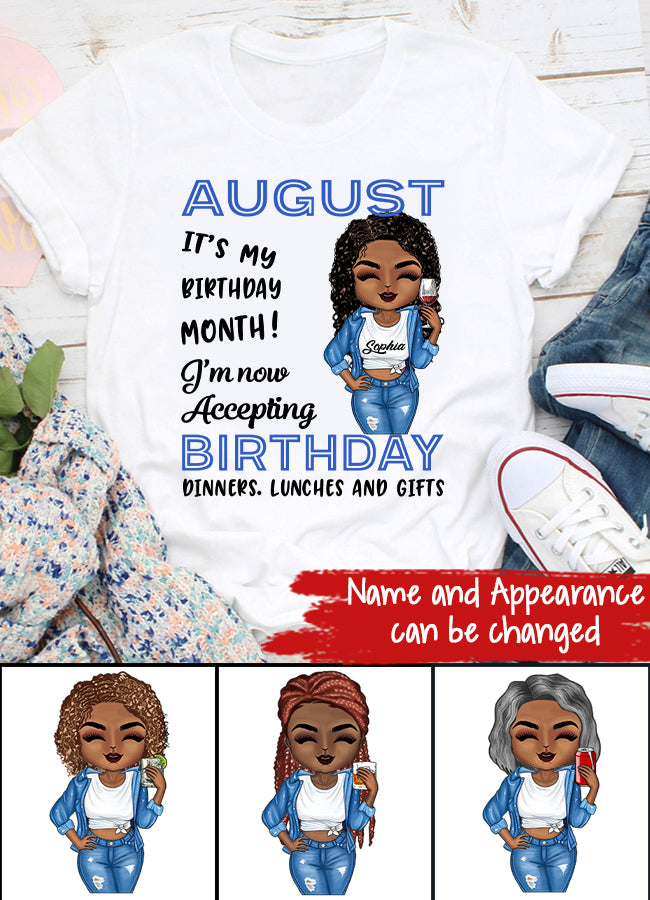 August Birthday Shirt, Custom Birthday Shirt, Queens Born In August, August Birthday Shirts For Woman, August Birthday Gifts