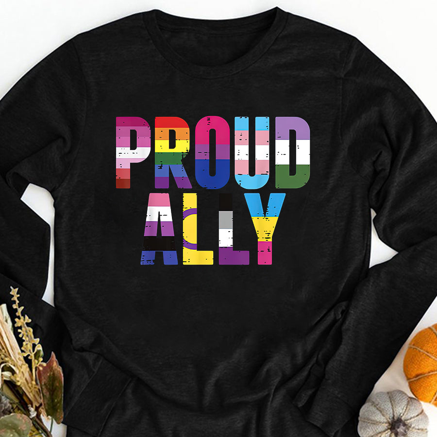 LGBT Shirts, Rainbow Pride Shirt, Proud Ally LGBTQ Lesbian Gay Bisexual Trans Pan Queer Gift T-Shirt