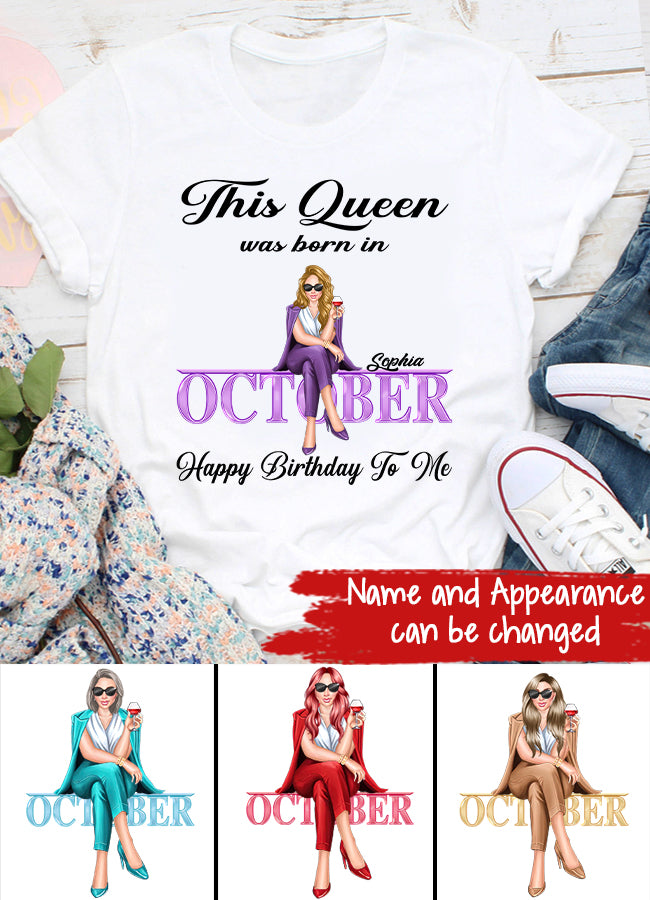 October Birthday Shirt, Custom Birthday Shirt, October Birthday Shirts For Woman, October Birthday Gifts