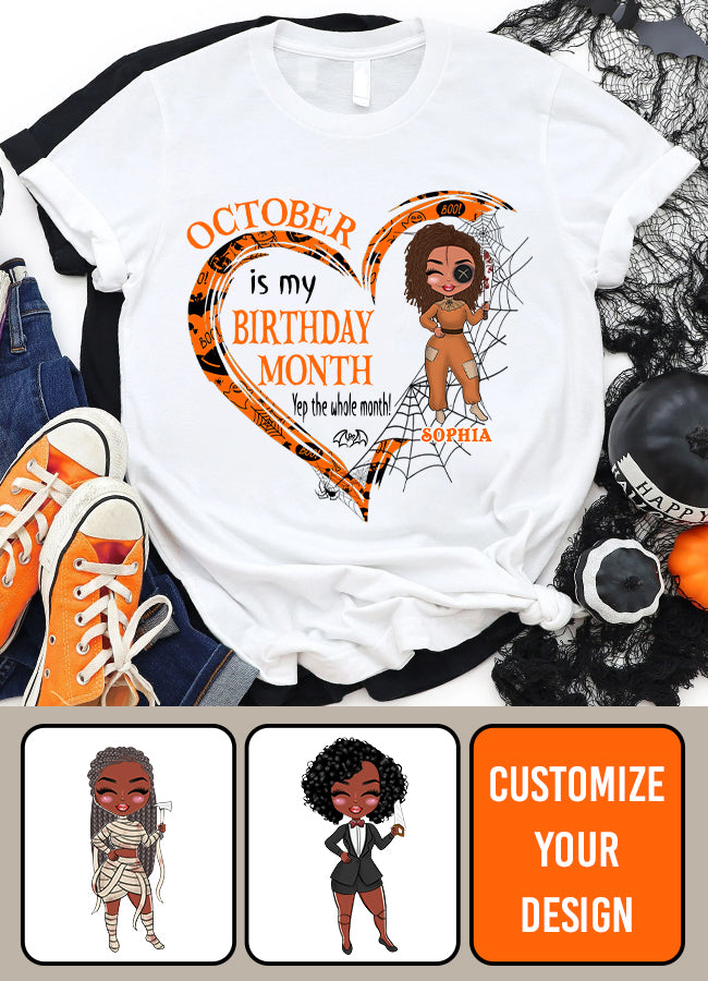 October Birthday Shirt, Custom Birthday Shirt, Queens are Born In October, October Birthday Shirts For Woman, October Birthday Gifts, Halloween Shirt