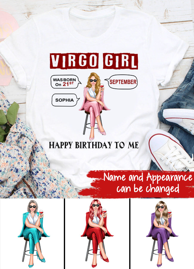 Custom Birthday Shirt, Virgo Zodiac t shirt, Virgo Birthday shirt, Virgo t shirts for ladies, Virgo Queen Birthday shirt