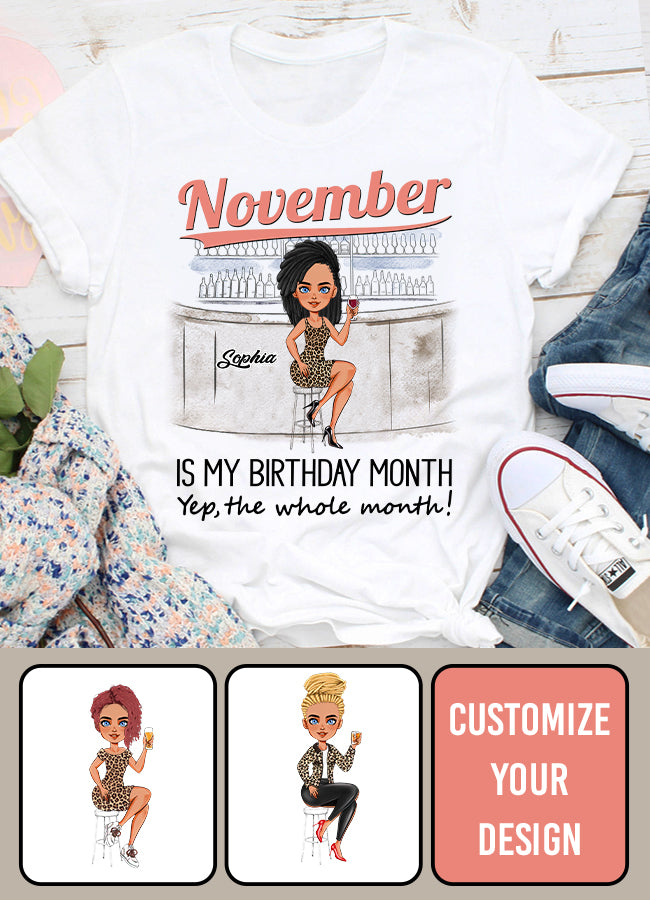 November Birthday Shirt, Custom Birthday Shirt, Queens are Born In November, November Birthday Shirts For Woman, November Birthday Gifts