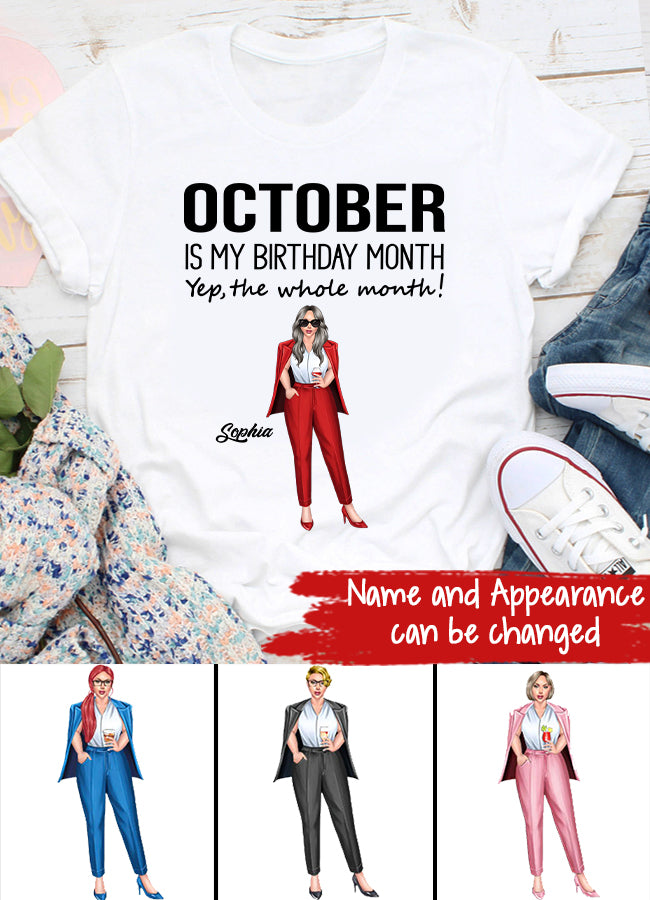 October Birthday Shirt, Custom Birthday Shirt, Queens are Born In October, October Birthday Shirts For Woman, October Birthday Gifts