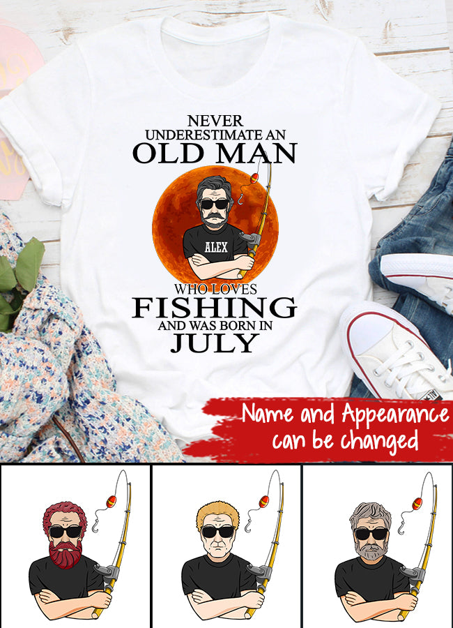 July Birthday Shirt, Custom Birthday Shirt, King Born In July, July Birthday Gifts, July Shirts For Men, Birthday Gift For Fishing Lover