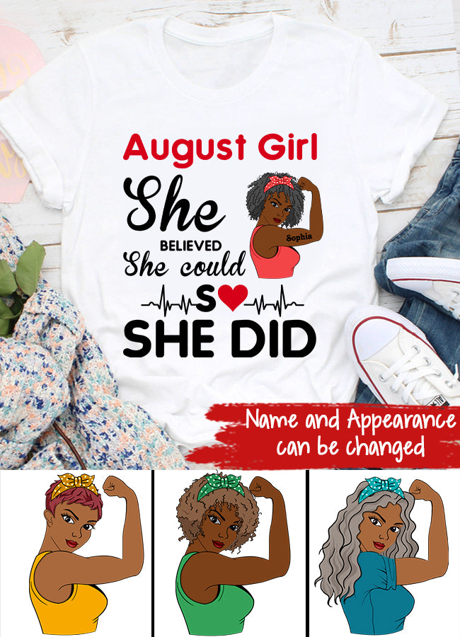 August Birthday Shirt, Custom Birthday Shirt, Queens Born In August, August Birthday Shirts For Woman, August Birthday Gifts