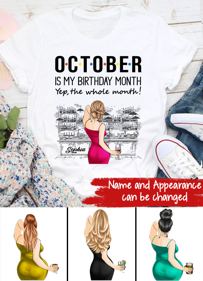 October Birthday Shirt, Custom Birthday Shirt, Queens are Born In October, October Birthday Shirts For Woman, October Birthday Gifts